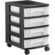 Cassettiera Archivo 2000 Con ruote Trasparente Nero polipropilene 39 x 29 x 48 cm 1 S8401152_0