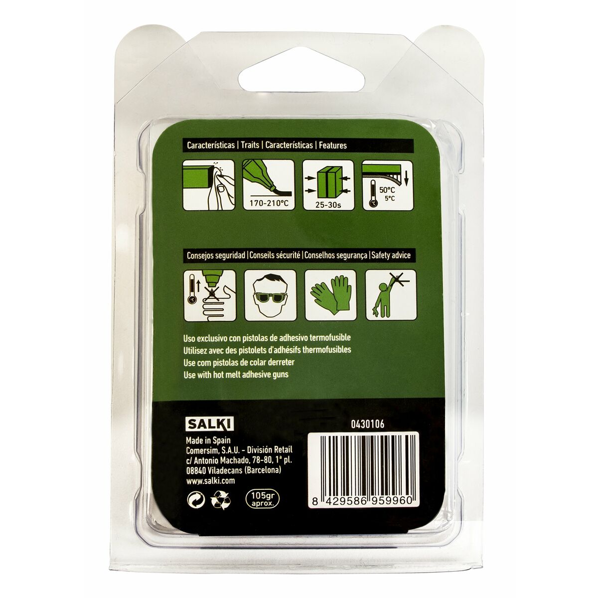 Stick di colla a caldo Salki 430106 Multicolore Decorazione Fluoro Ø 8 x 95 mm 105 g (22 Unità) 5 S7919384_3