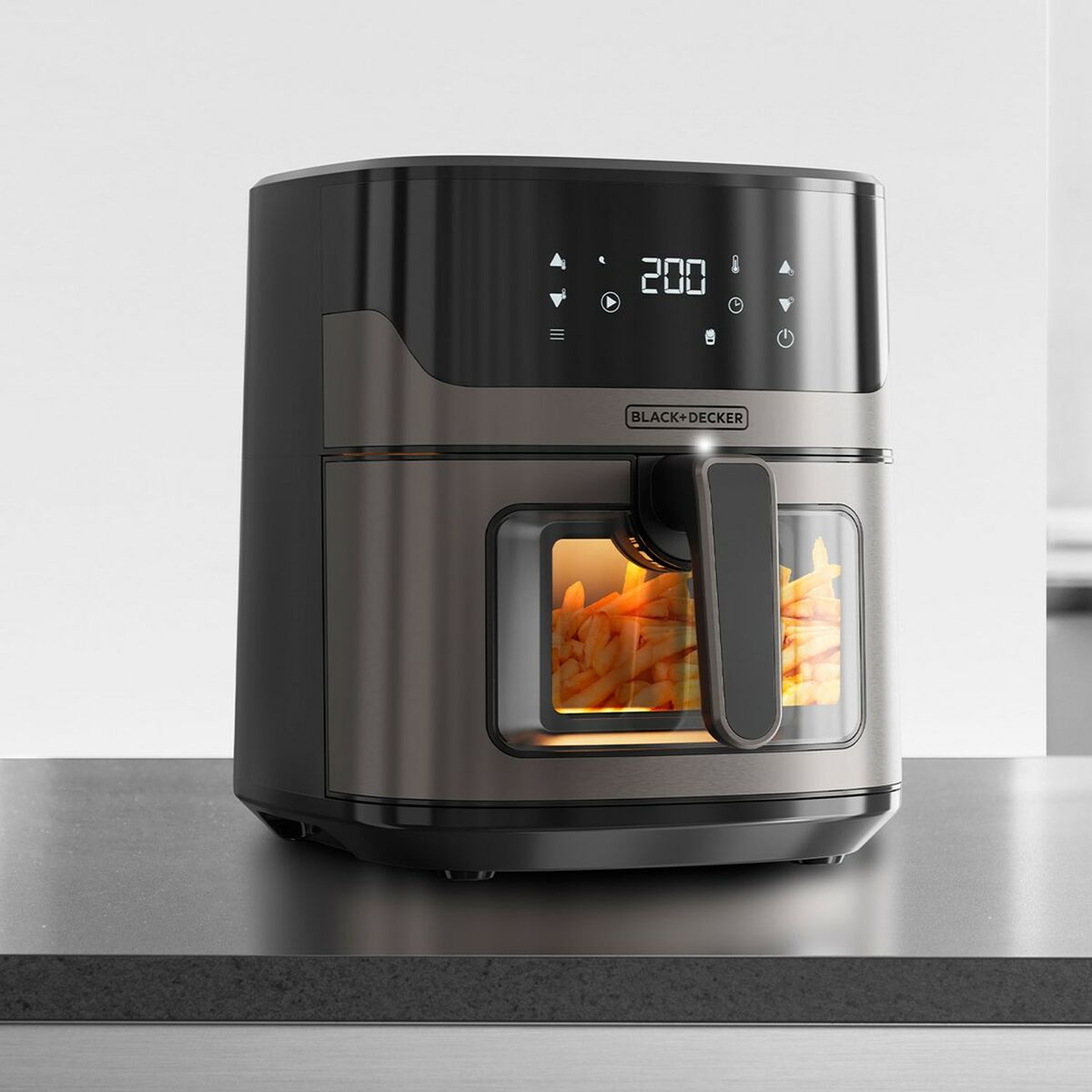 Friggitrice ad Aria Black & Decker BXAF6500E Nero Argentato 1600 W 6,5 L 5 S9147347_3