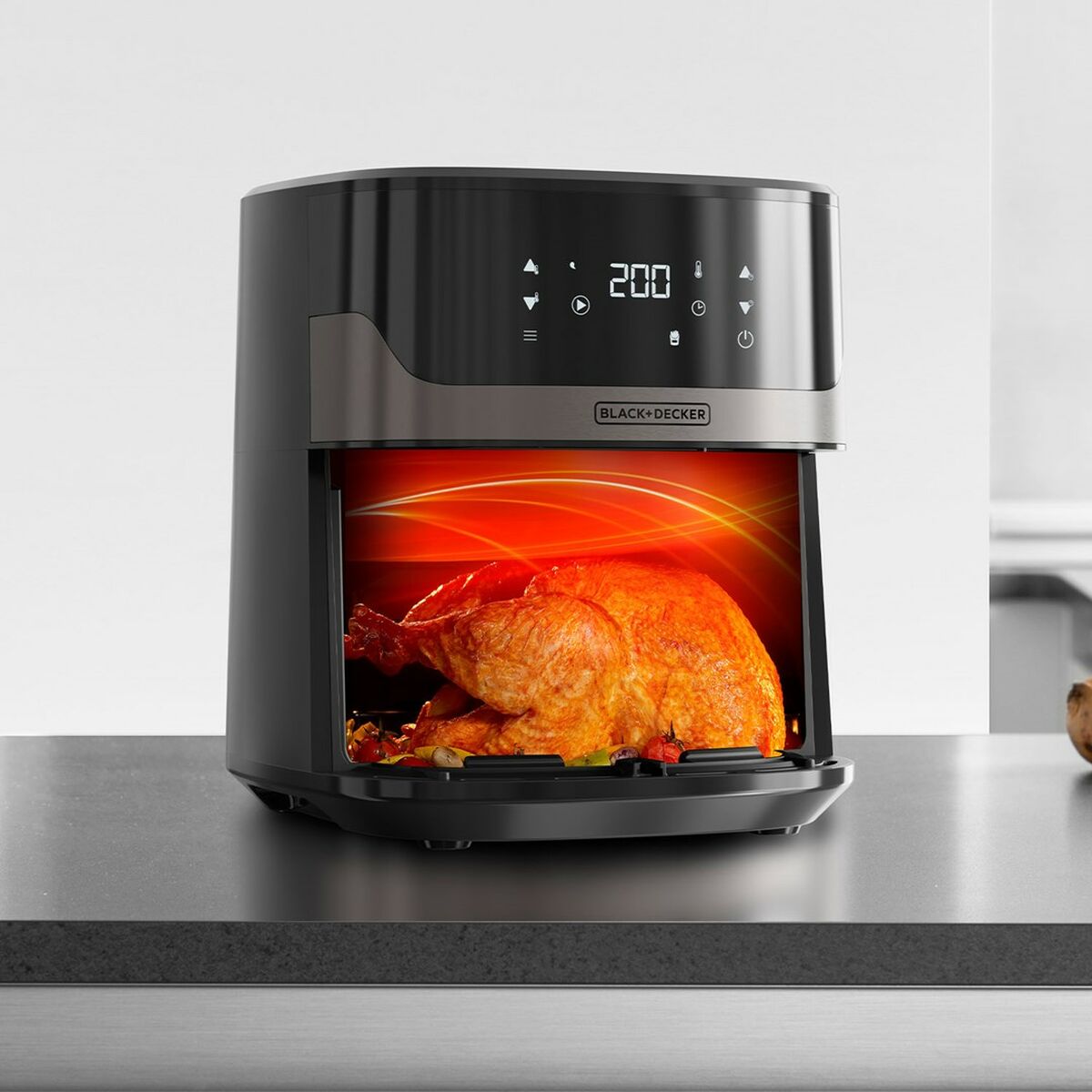 Friggitrice ad Aria Black & Decker BXAF6500E Nero Argentato 1600 W 6,5 L 6 S9147347_4