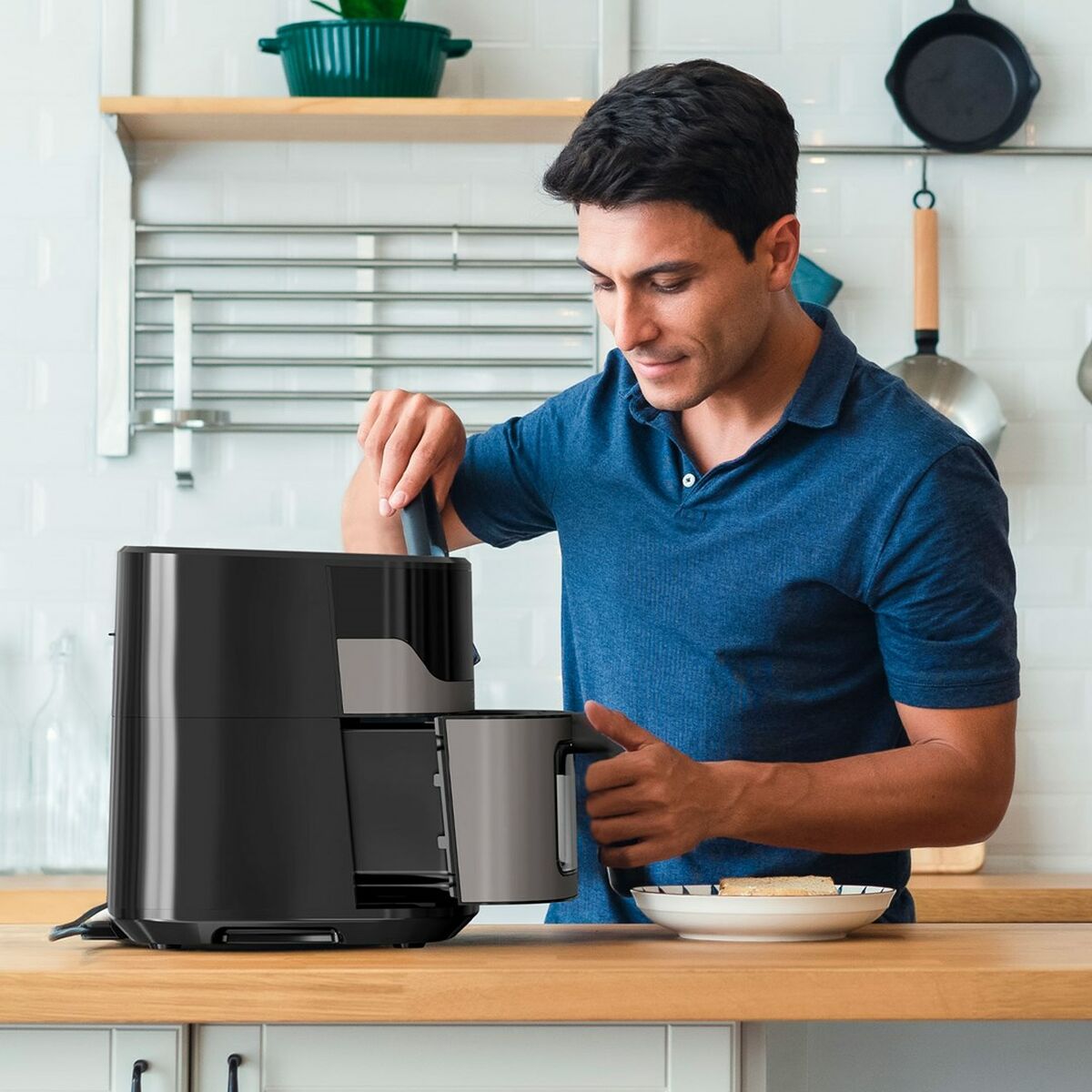 Friggitrice ad Aria Black & Decker BXAF6500E Nero Argentato 1600 W 6,5 L 8 S9147347_6