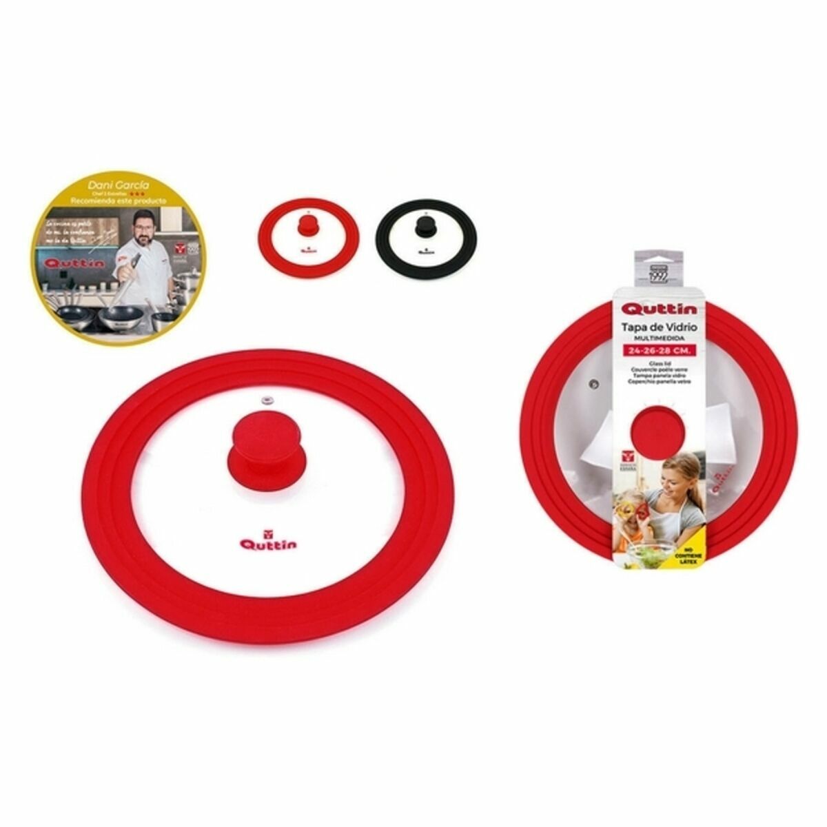 Coperchio per Padella Quttin 52247 Vetro 28 cm (24-26-28 cm) 3 S2230092_1