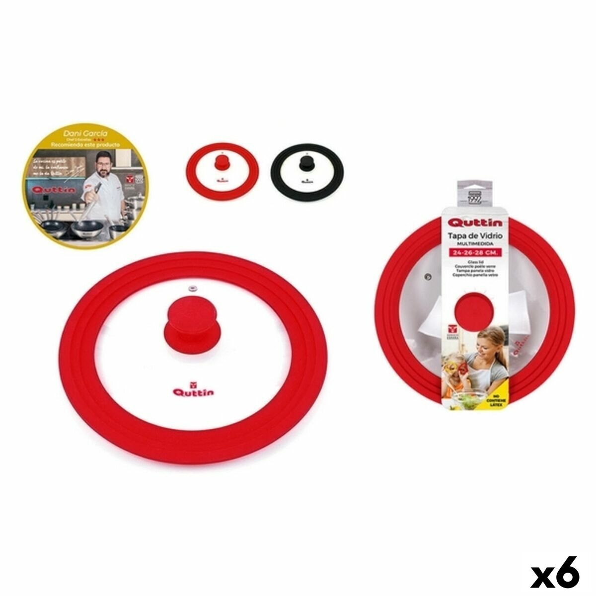 Coperchio per Padella Quttin 52247 Vetro 28 cm (24-26-28 cm) 2 S2230092_0