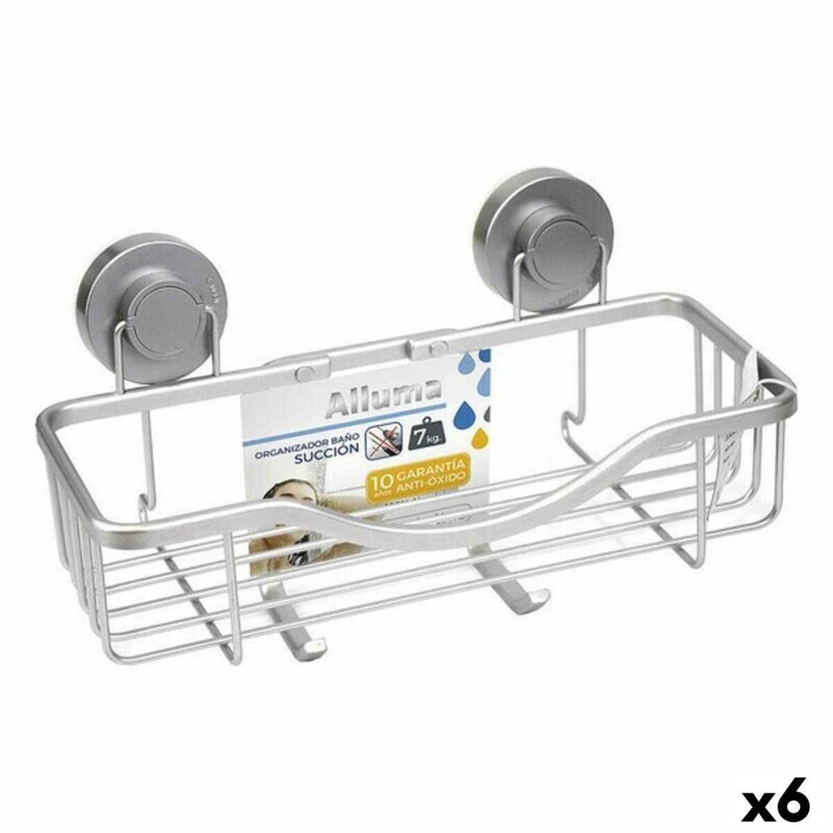 Supporto Contenitore per Vasca da Bagno Confortime Alluminio (6 Unità) 2 S2231279_0
