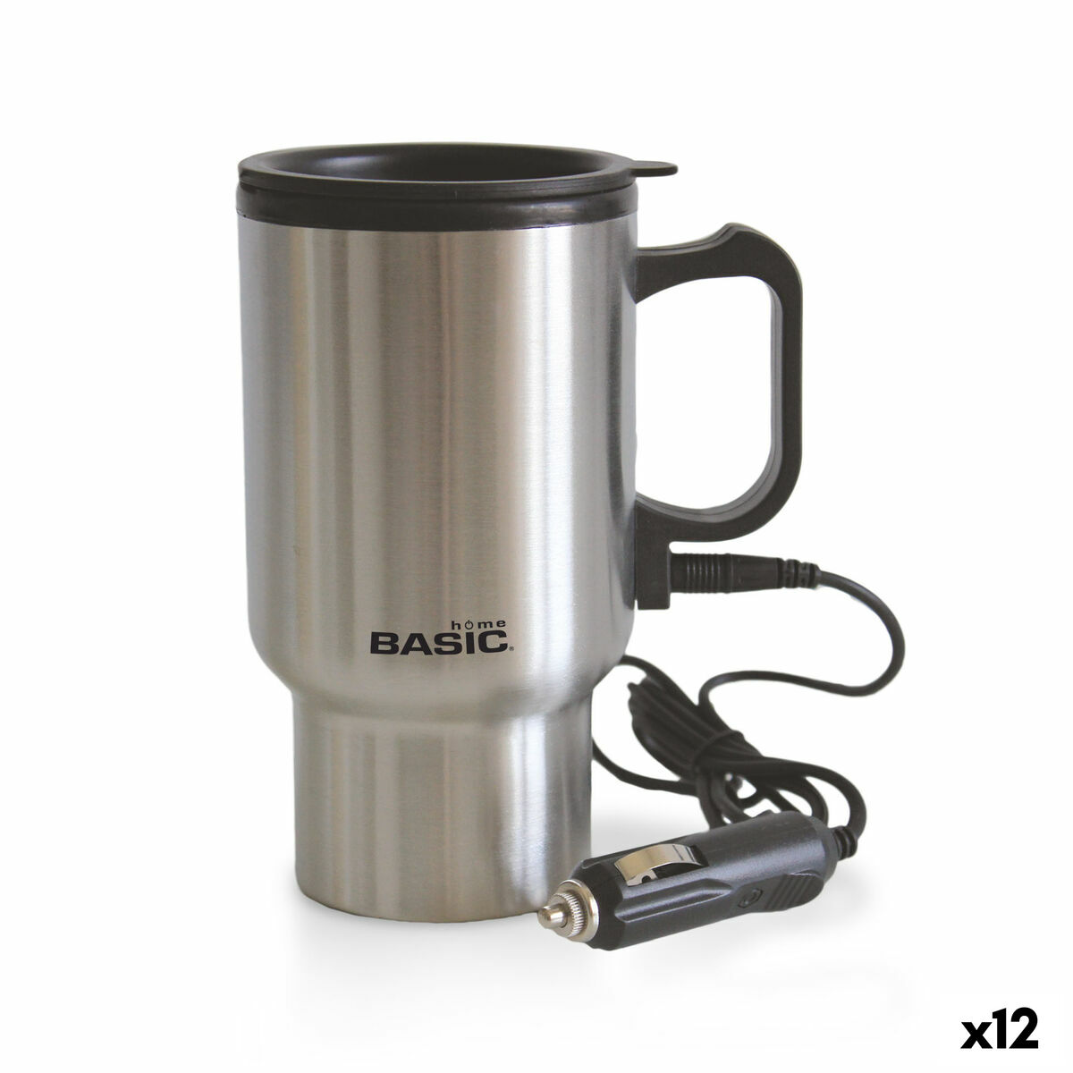 Tazza Thermos con Coperchio Basic Home Argentato 400 ml 0,4 l Elettrica (12 Unità) 2 S2231218_0