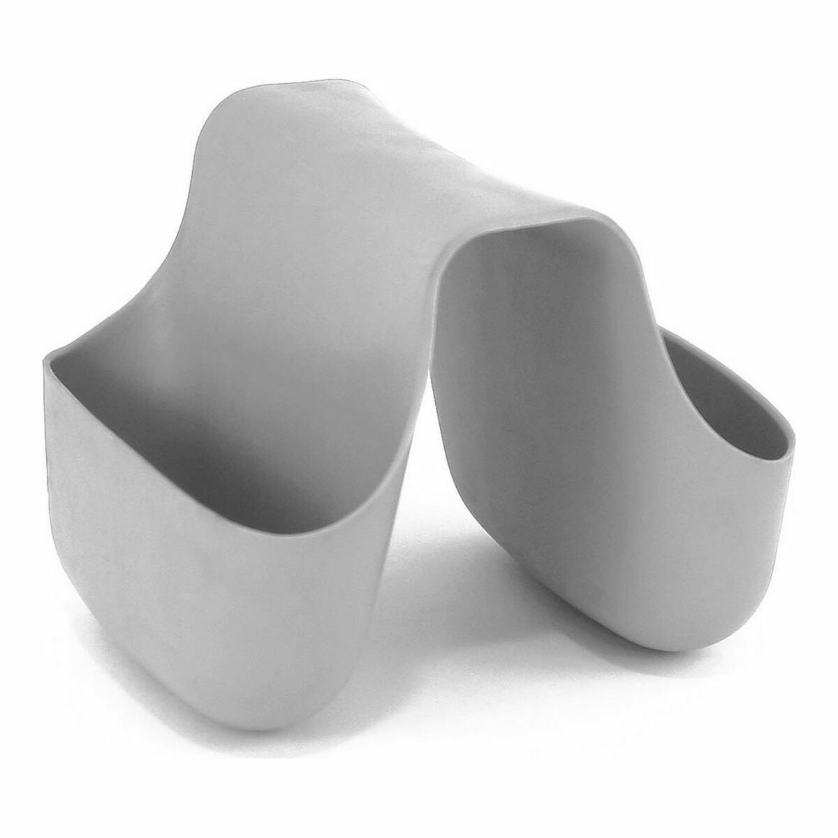 Portaspugne da lavandino Quttin Doppia Grigio Silicone 12,5 x 9,5 x 10 cm (24 Unità) 3 S2230246_1