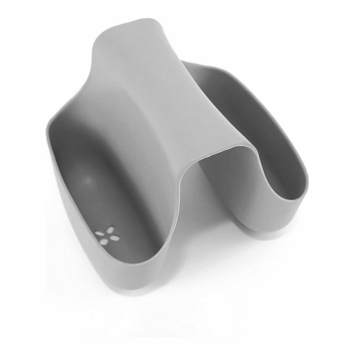 Portaspugne da lavandino Quttin Doppia Grigio Silicone 12,5 x 9,5 x 10 cm (24 Unità) 4 S2230246_2