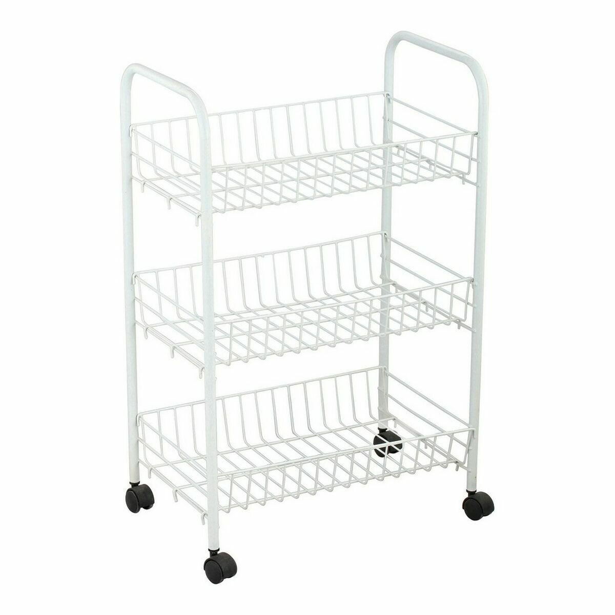 Carrello per Verdure Confortime Bianco Metallo 3 Mensole 40 x 26 x 62 cm (6 Unità) 3 S2230988_1