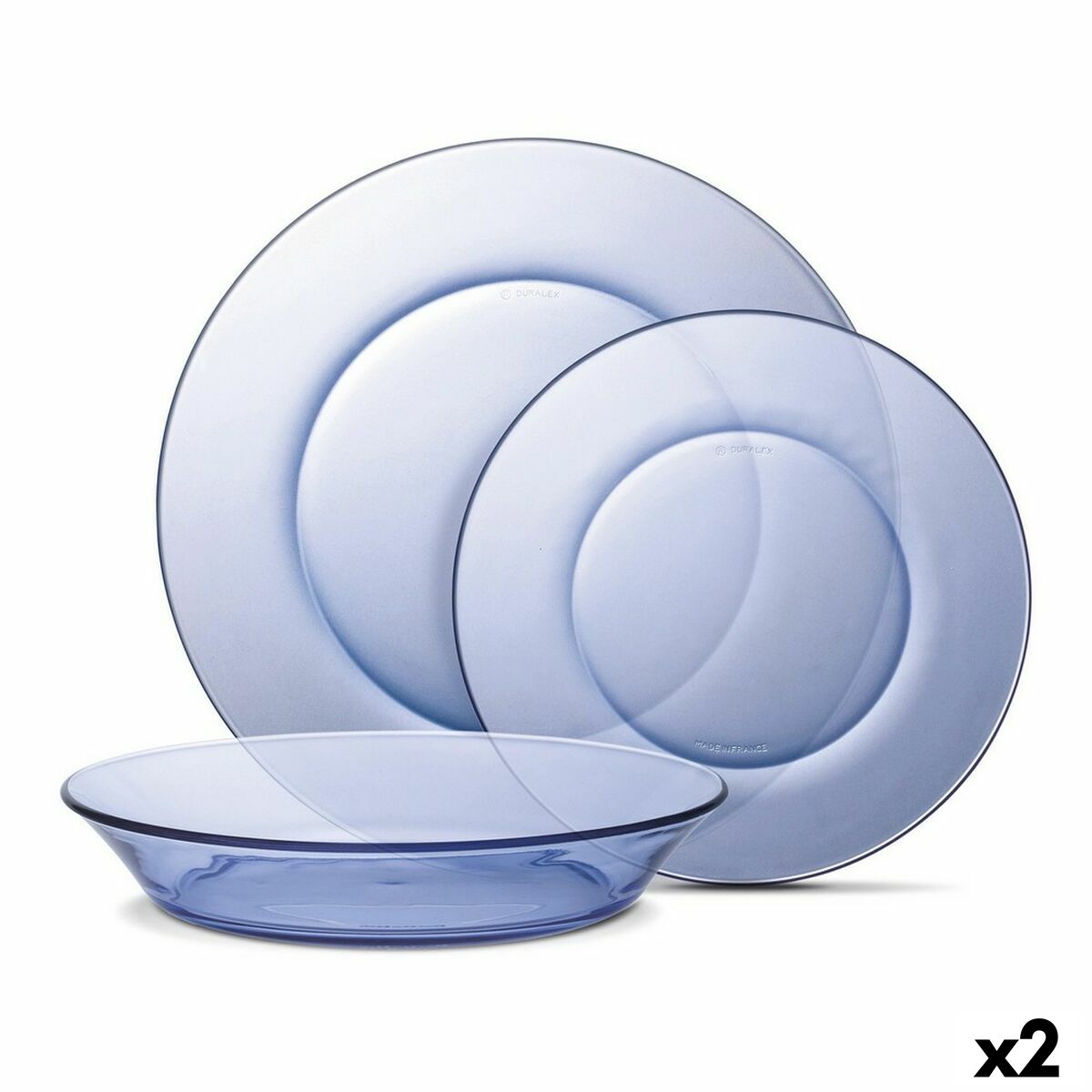 Set di Stoviglie Duralex Lys Azzurro 12 Pezzi (2 Unità) 2 S2226386_0