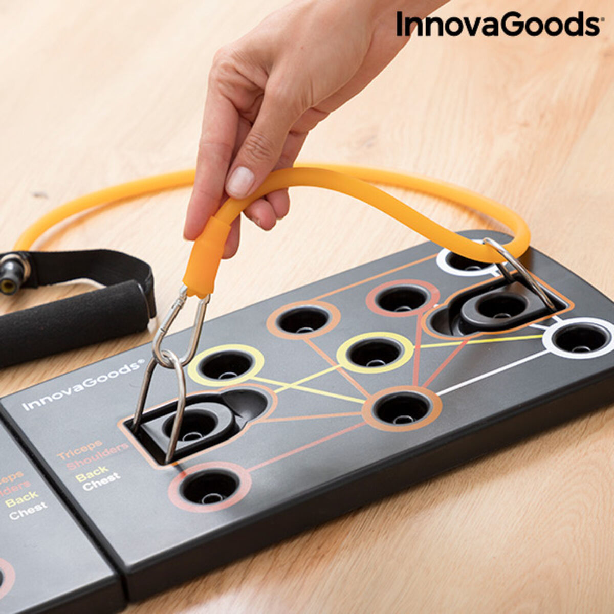 Tavola per Flessioni Push-Up con Bande di Resistenza e Manuale per gli Esercizi Pulsher InnovaGoods Gomma (Ricondizionati A) 8 V0700914_6