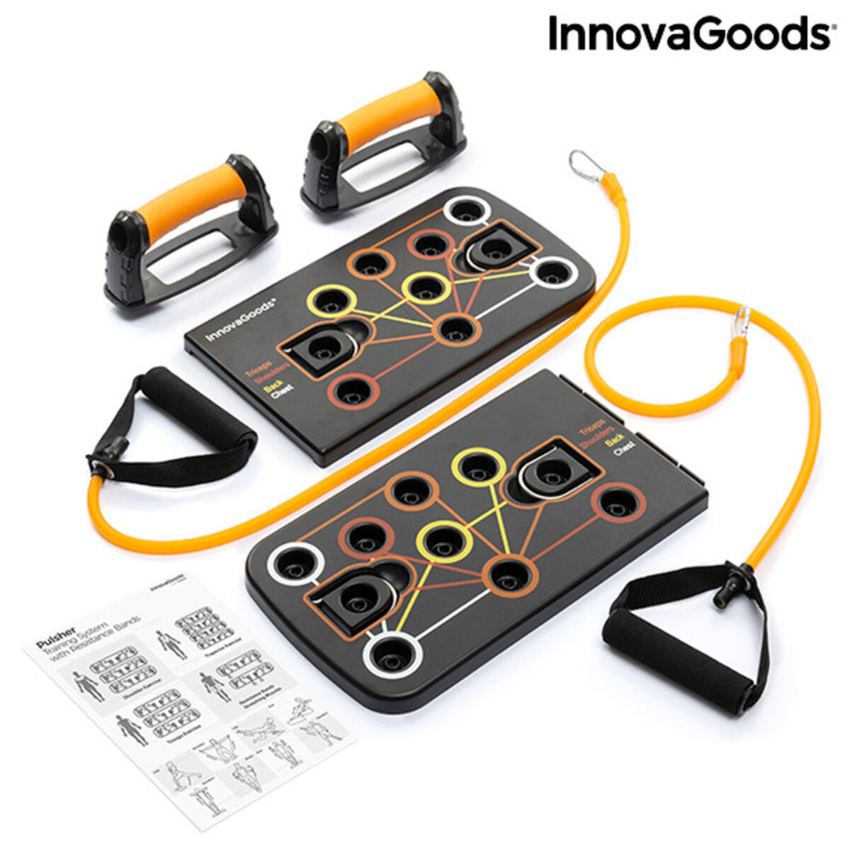Tavola per Flessioni Push-Up con Bande di Resistenza e Manuale per gli Esercizi Pulsher InnovaGoods Gomma (Ricondizionati A) 15 V0700914_13