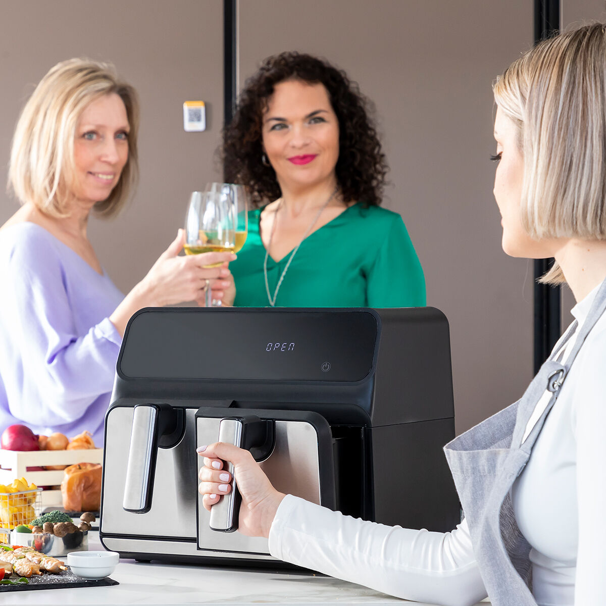 Friggitrice ad Aria InnovaGoods Nero 3400 W 8 L Acciaio inossidabile (Ricondizionati B) 5 V0702800_3