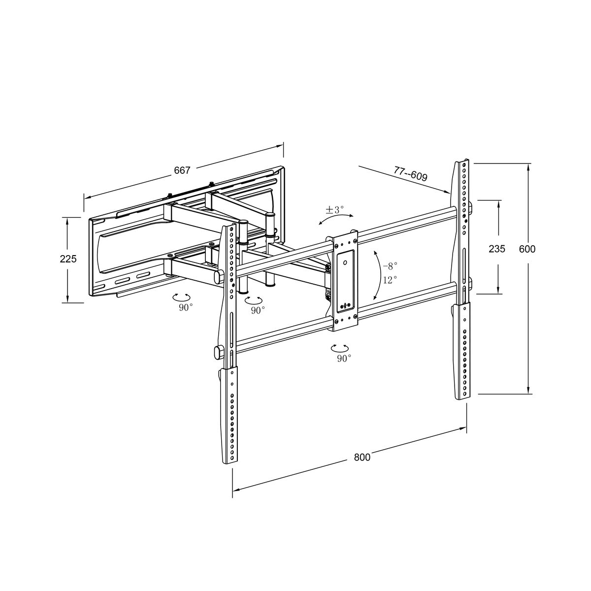 Supporto TV TM Electron 90" 70 Kg 8 S6505114_6