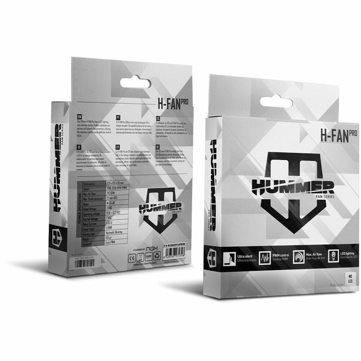 Ventola da Case Nox-Xtreme H-FAN PRO Ø 12 cm Bianco 2200 rpm 6 S5611758_4