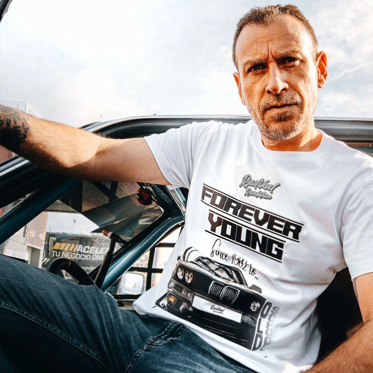 Maglia a Maniche Corte Uomo RADIKAL FOREVER YOUNG Bianco XL 6 S37115505_4