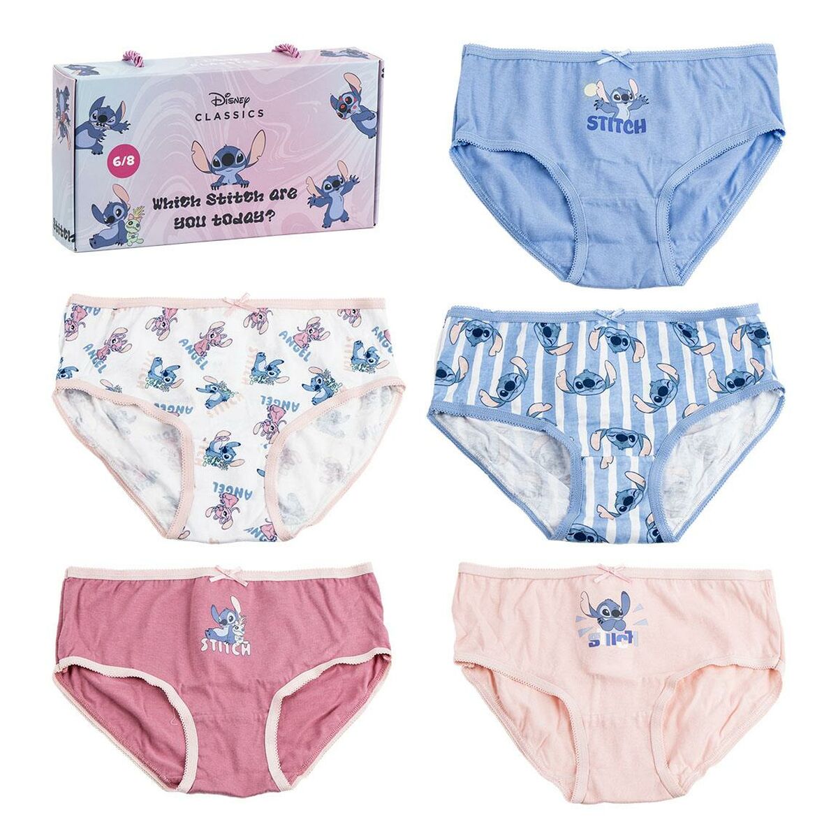 Confezione di Slip da Bambina Stitch Multicolore 5 Unità 2 S0741959_0