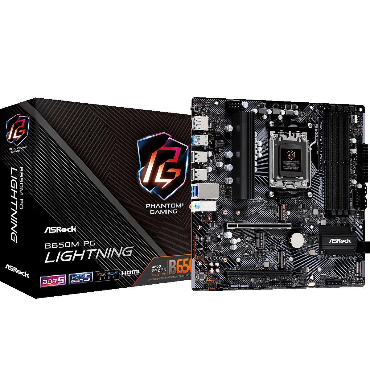 Scheda Madre ASRock B650M PG LIGHTNING AMD B650 AMD AM5 4 S9185329_2