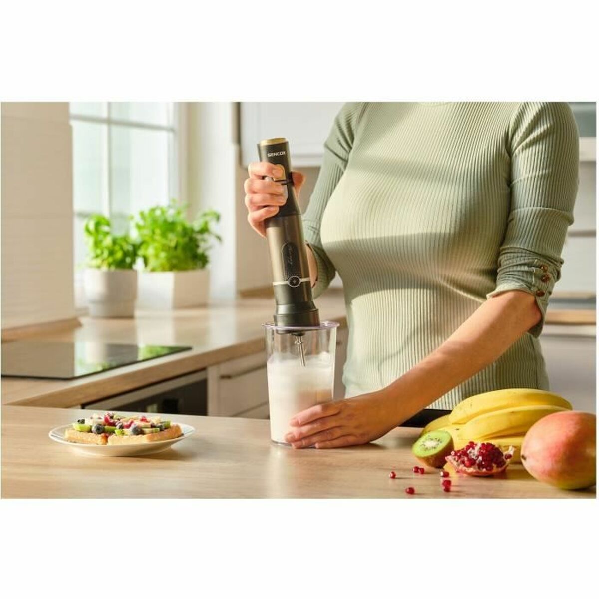 Frullatore ad Immersione Sencor SHB 6442BK Nero 1200 W 6 S71010640_4