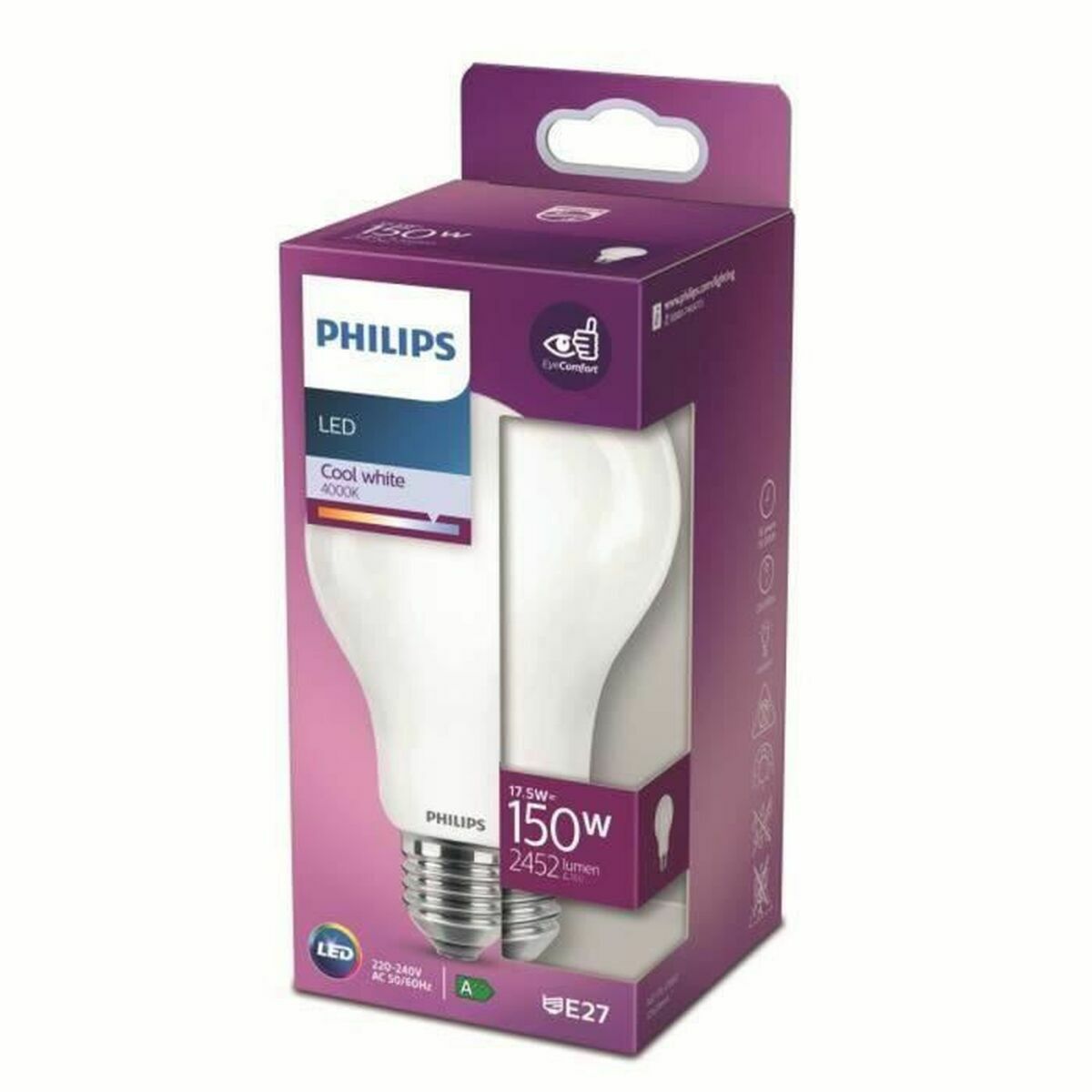 Lampadina LED Philips D 150 W 17,5 W E27 2452 lm 7,5 x 12,1 cm (4000 K) 4 S7912668_2