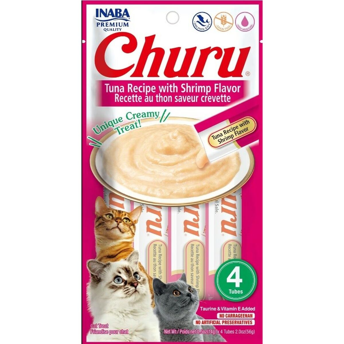 Spuntino per Cat Inaba Churu 4 x 14 g Gamberi Tonno 2 S9108634_0