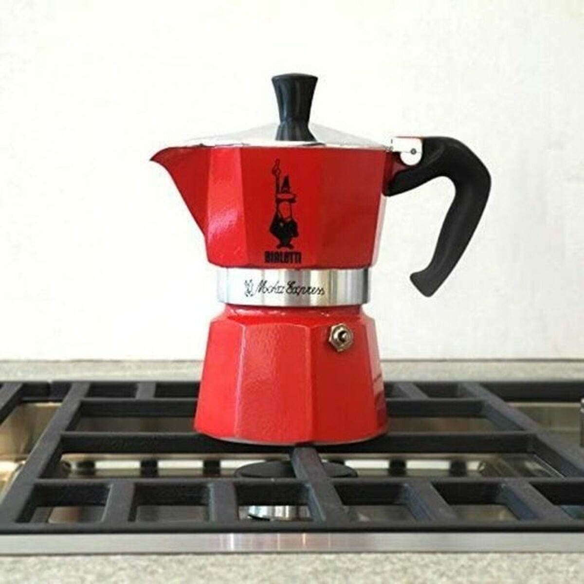 Caffettiera Italiana Bialetti Moka Rosso Alluminio 3 Tazze 4 S9139570_2