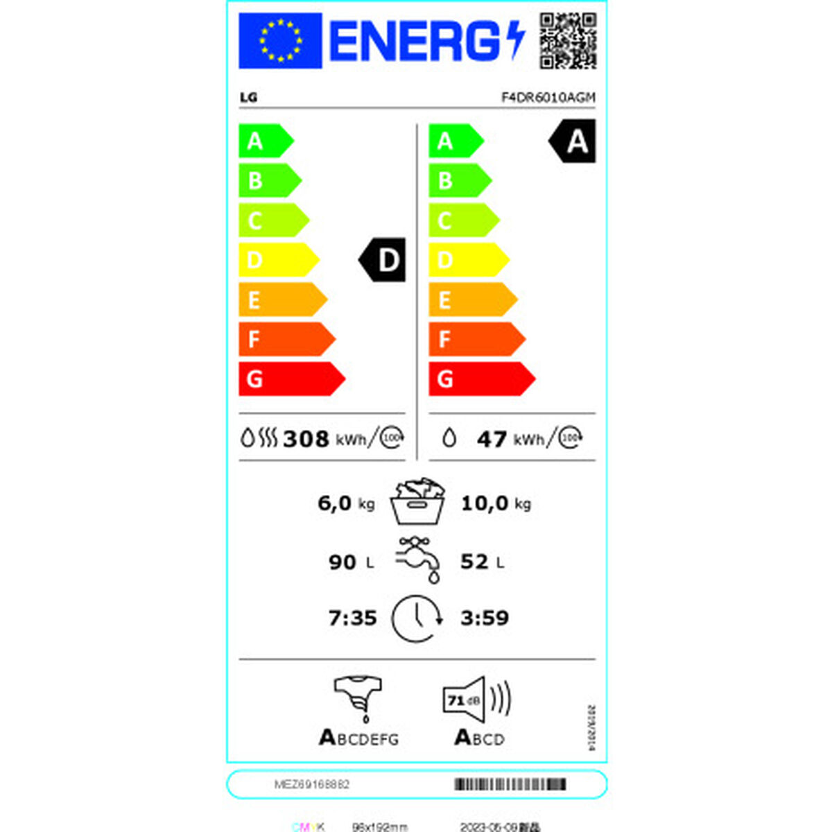 Lavatrice - Asciugatrice LG F4DR6010AGM 10kg / 6kg Nero 3 S0454114_1