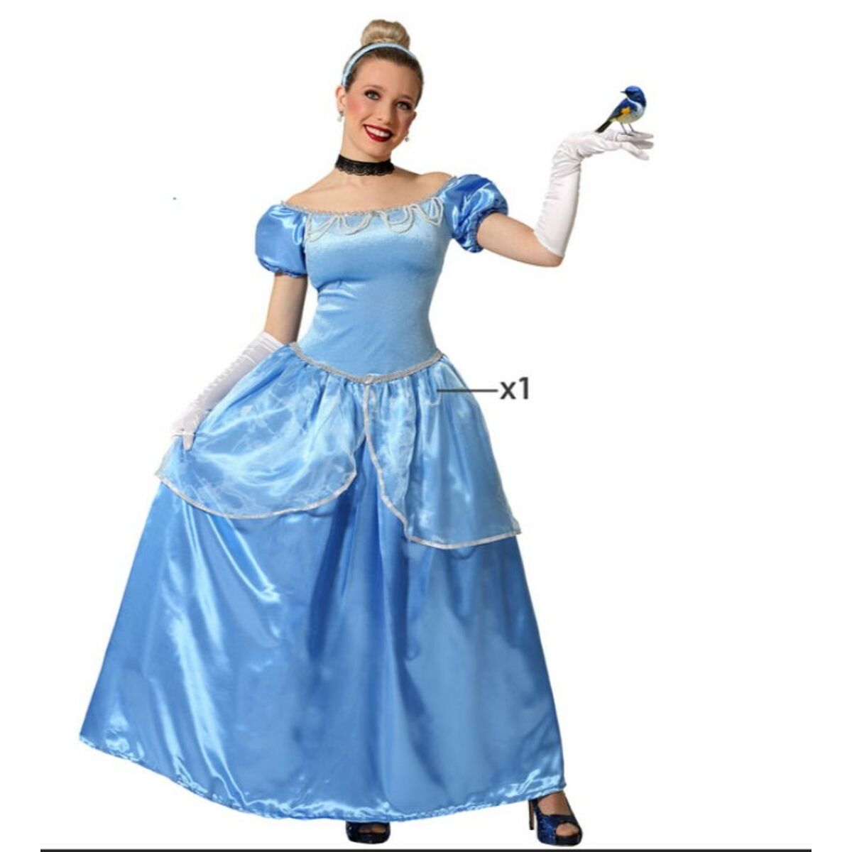 Costume per Adulti Principessa Azzurro 7 S1135816_5