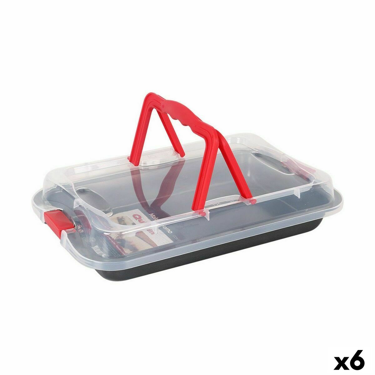 Stampo Removibile Quttin Acciaio al carbonio Nero Trasparente 36 x 23 x 4,5 cm (6 Unità) 2 S2231626_0