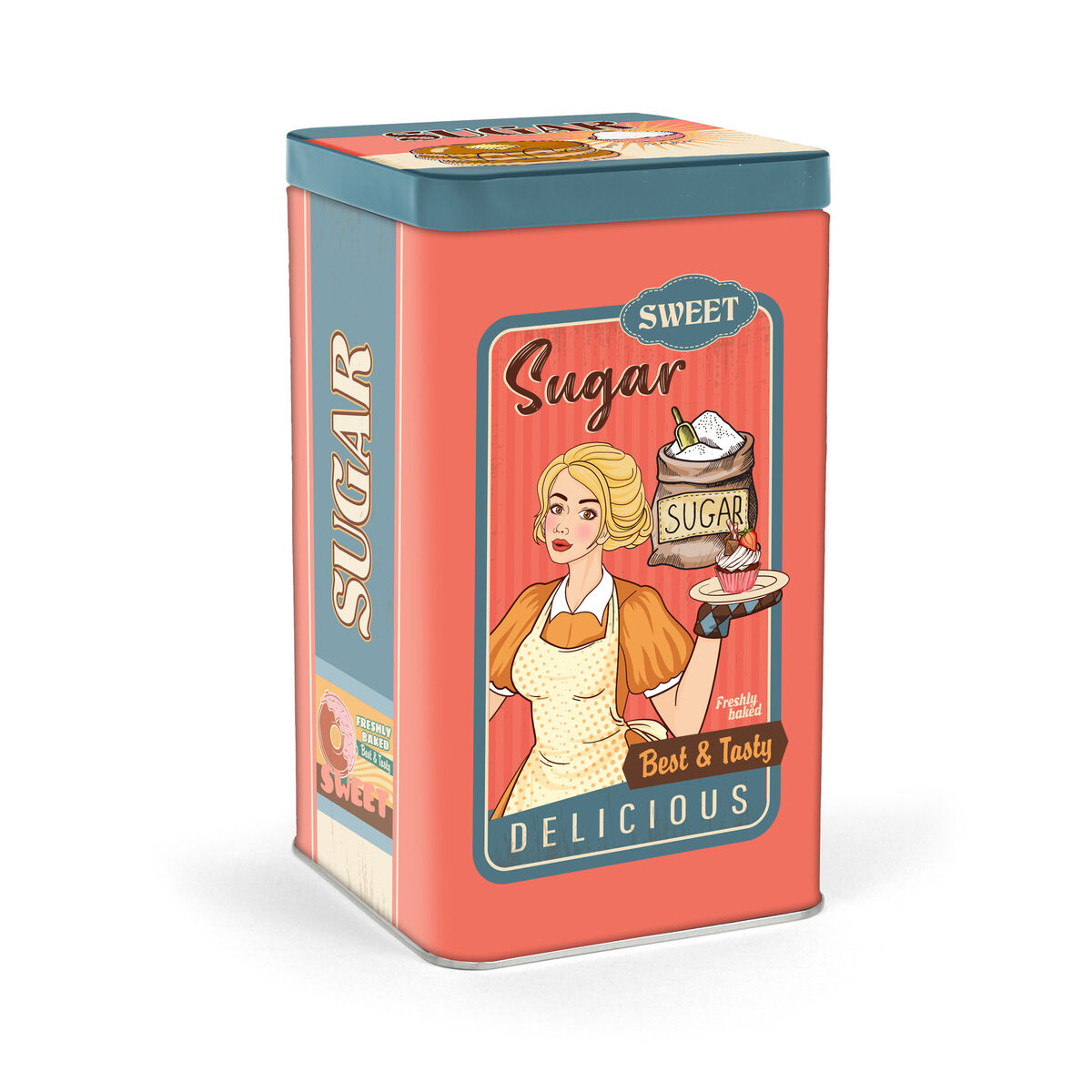 Barattolo in Metallo Quttin SUGAR (12 Unità) 4 S2238706_2