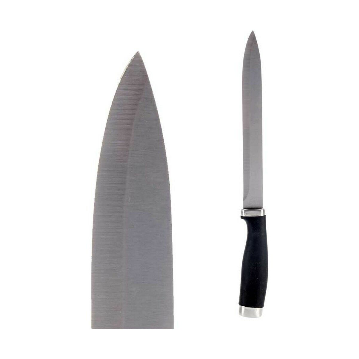 Coltello da Cucina Kinvara KT11-5603-03 Nero Argentato Acciaio inossidabile Plastica 3,5 x 33 x 2 cm (12 Unità) 3 S3623752_1