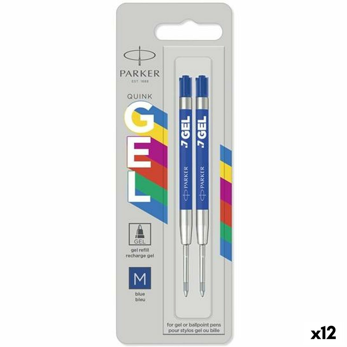 Cartuccia di ricambio per penna Parker Jotter 2 Pezzi Azzurro (12 Unità) 2 S8425089_0