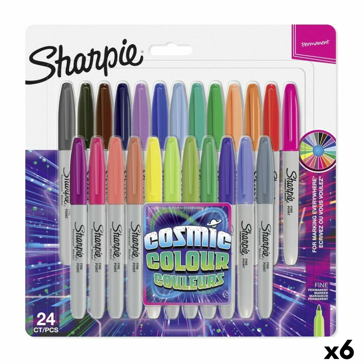 Set di Pennarelli Sharpie Cosmic Colour Multicolore (6 Unità) 2 S8434036_0