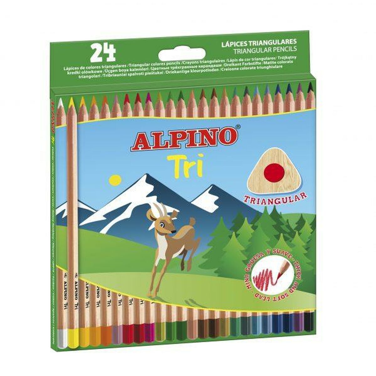 Matite colorate Alpino Tri Multicolore (6 Unità) 3 S8434098_1