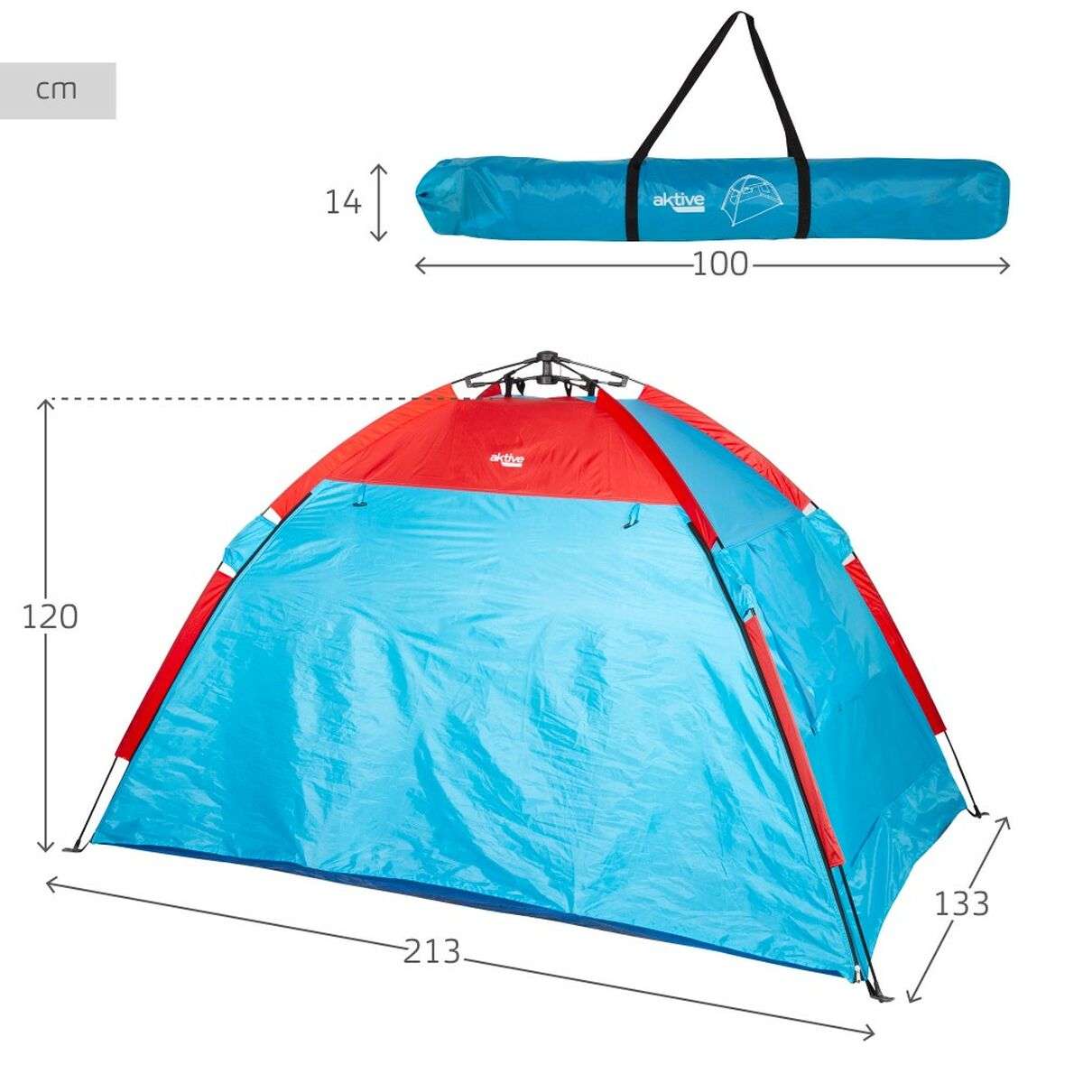 Tenda da Spiaggia Aktive Poliestere 213 x 120 x 133 cm 6 S8905418_4