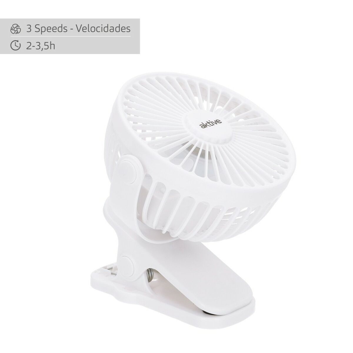 Ventilatore da Scrivania Ricaricabile Aktive (6 Unità) 7 S8905546_5