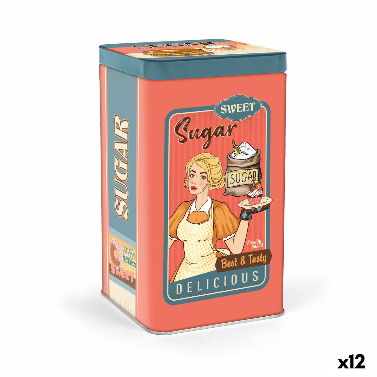 Barattolo in Metallo Quttin SUGAR (12 Unità) 2 S2238706_0