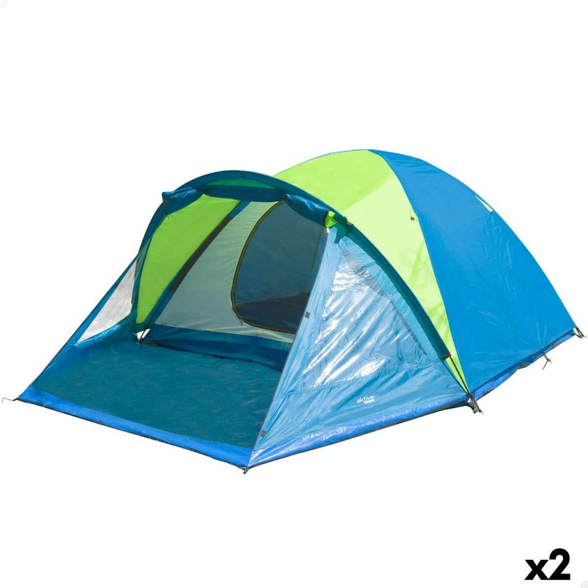 Tenda da Campeggio Aktive 240 x 130 x 330 cm (2 Unità) 2 S8905218_0