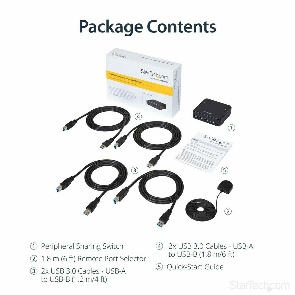 Hub USB Startech HBS304A24A Nero 5 Gbit/s 7 S7744126_5