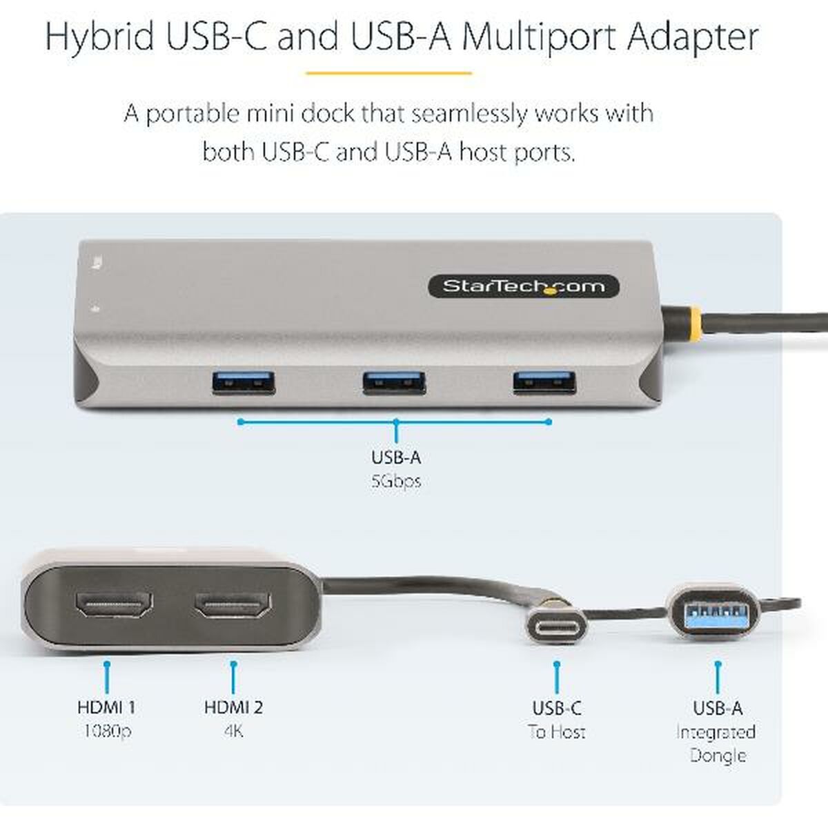 Adattatore USB Startech 167B-USBC-MULTIPORT 5 S77176328_3
