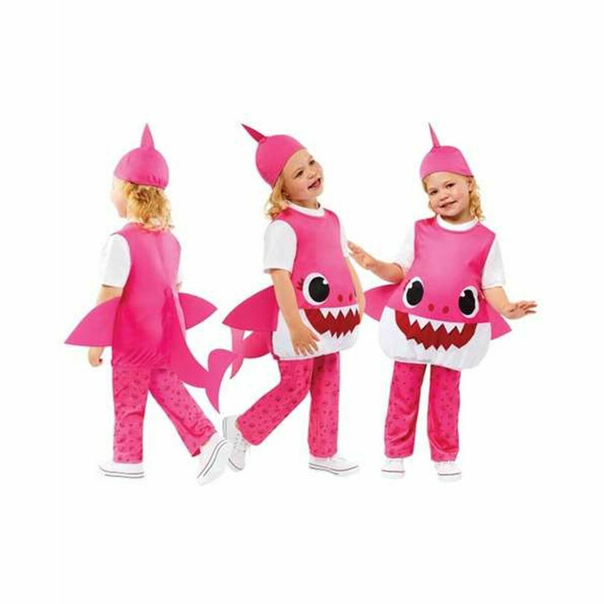 Costume per Bambini Baby Shark Rosa 3 Pezzi 2 S2433651_0