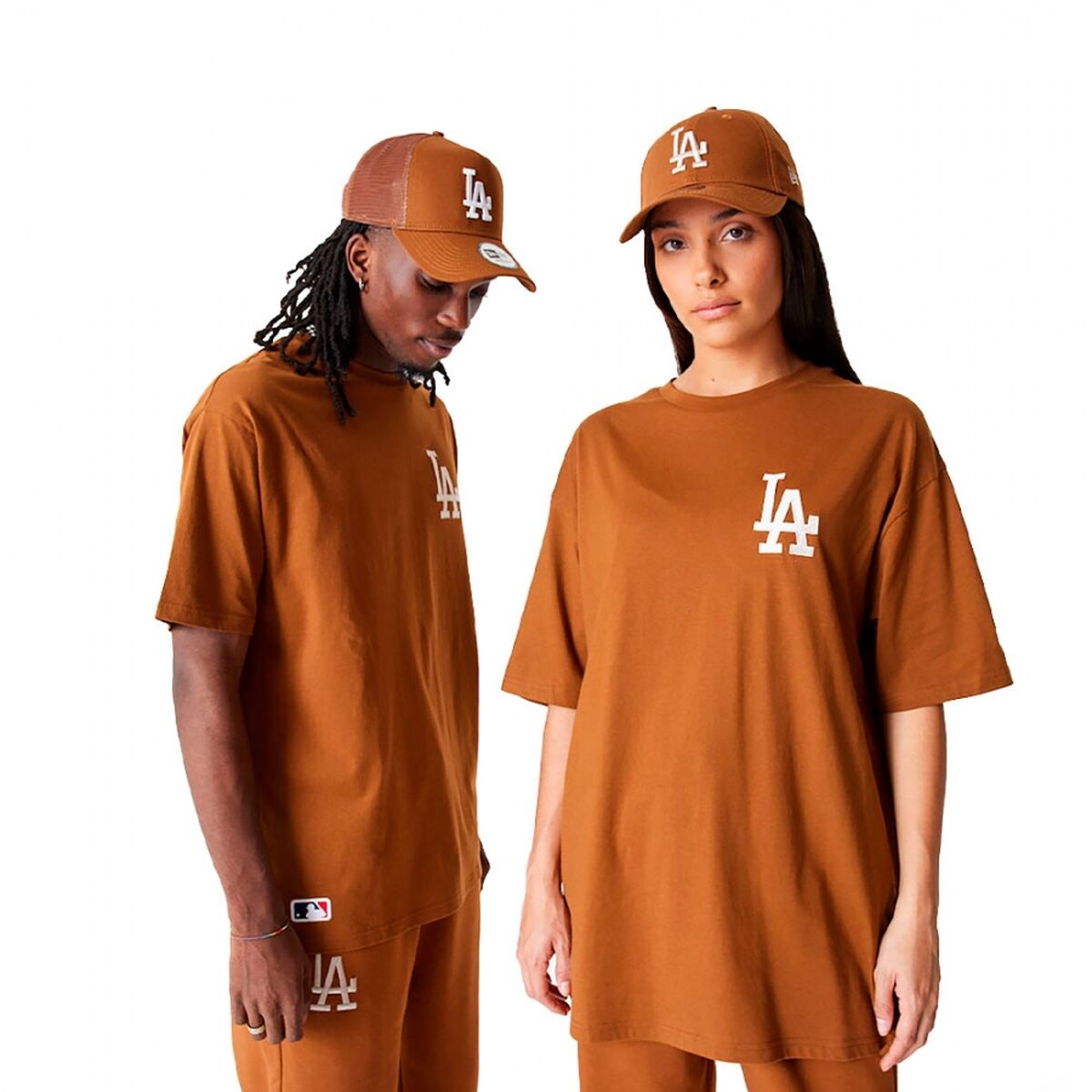 Maglia a Maniche Corte Uomo New Era TEE LOSDOD TPNSTN 60416427 Marrone 2 S2027590_0