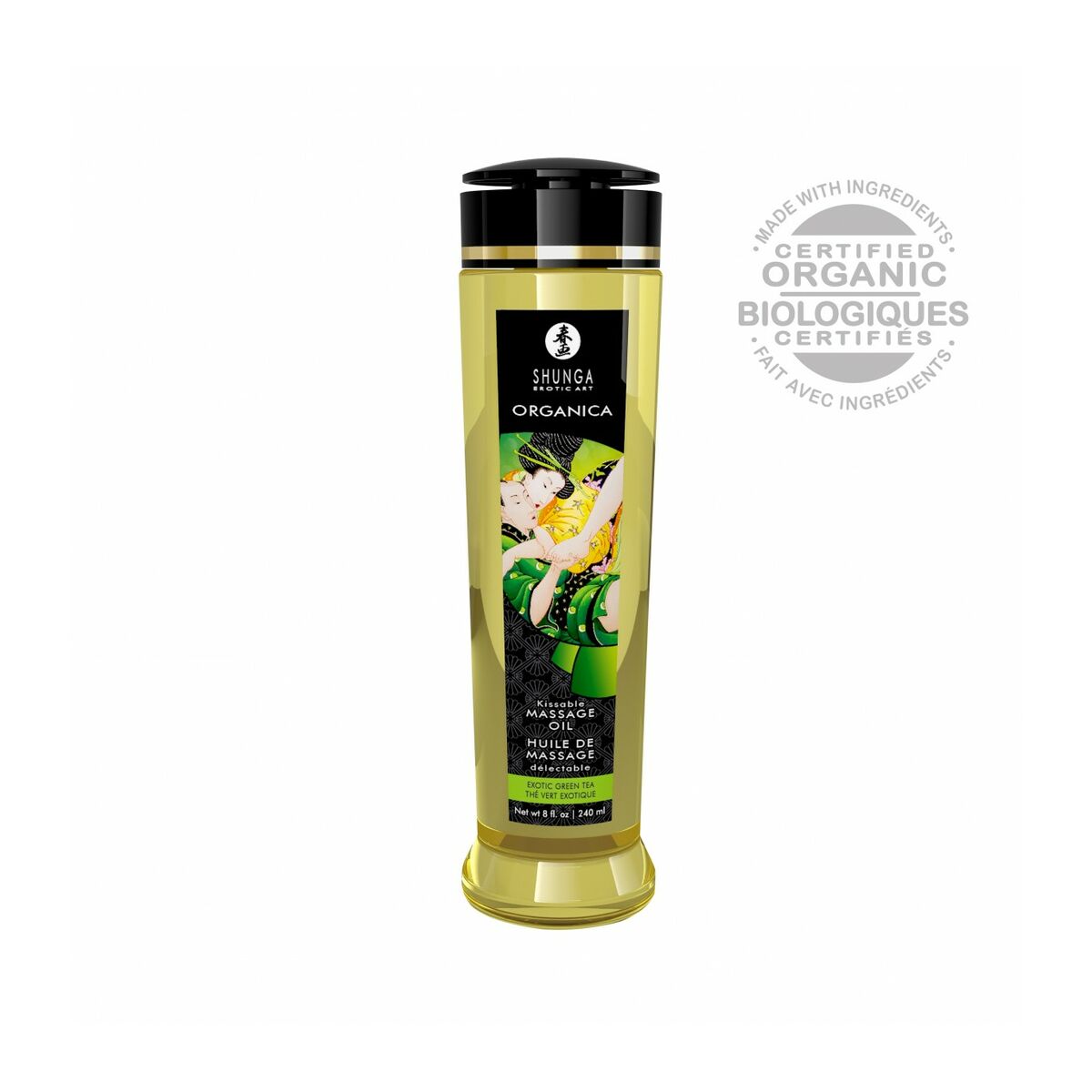 Olio per Massaggio Erotico Shunga 240 ml Tè Verde 5 M0406197_3