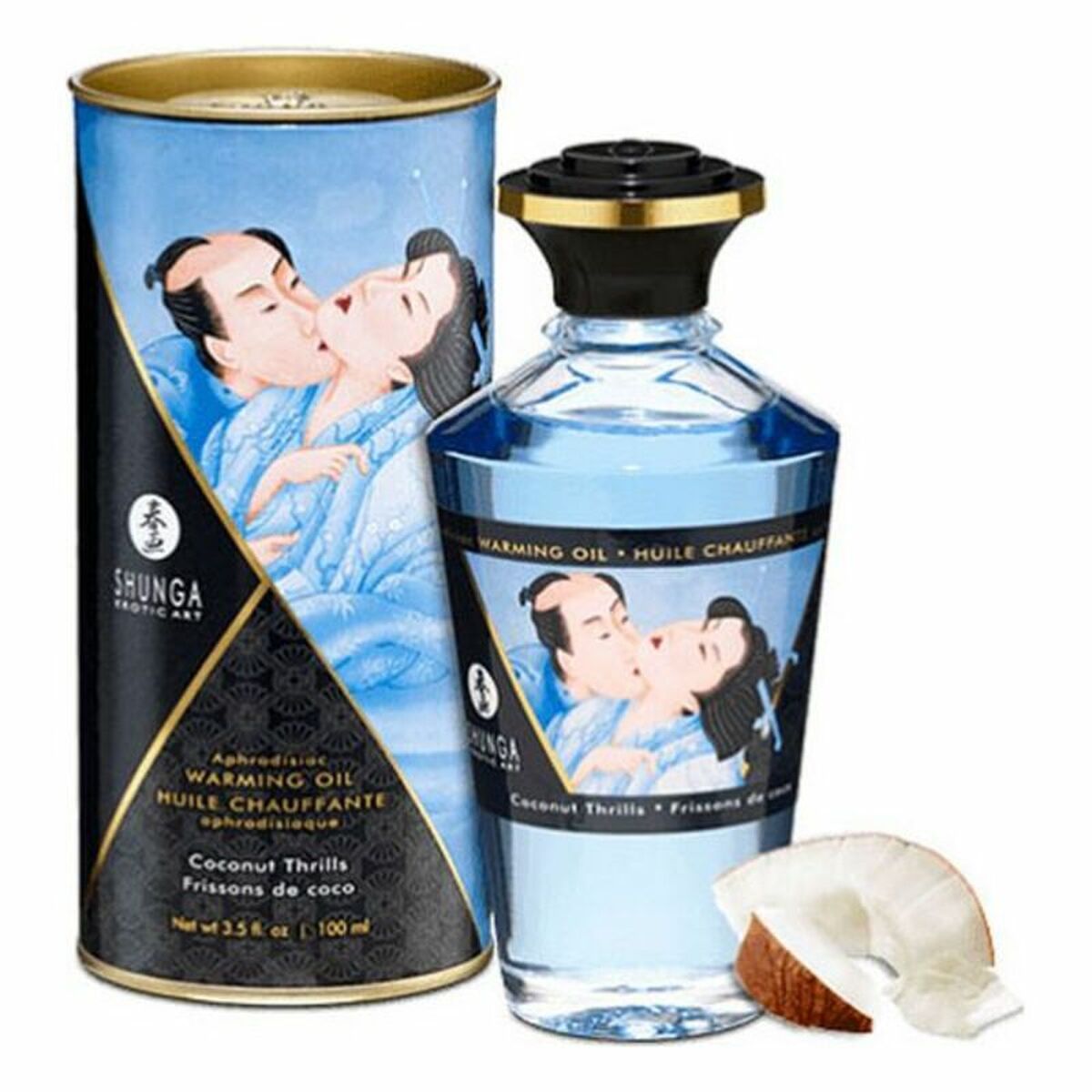 Olio per Massaggio Erotico Shunga SHU127-COCONUT 100 ml Cocco 3 M0406164_1