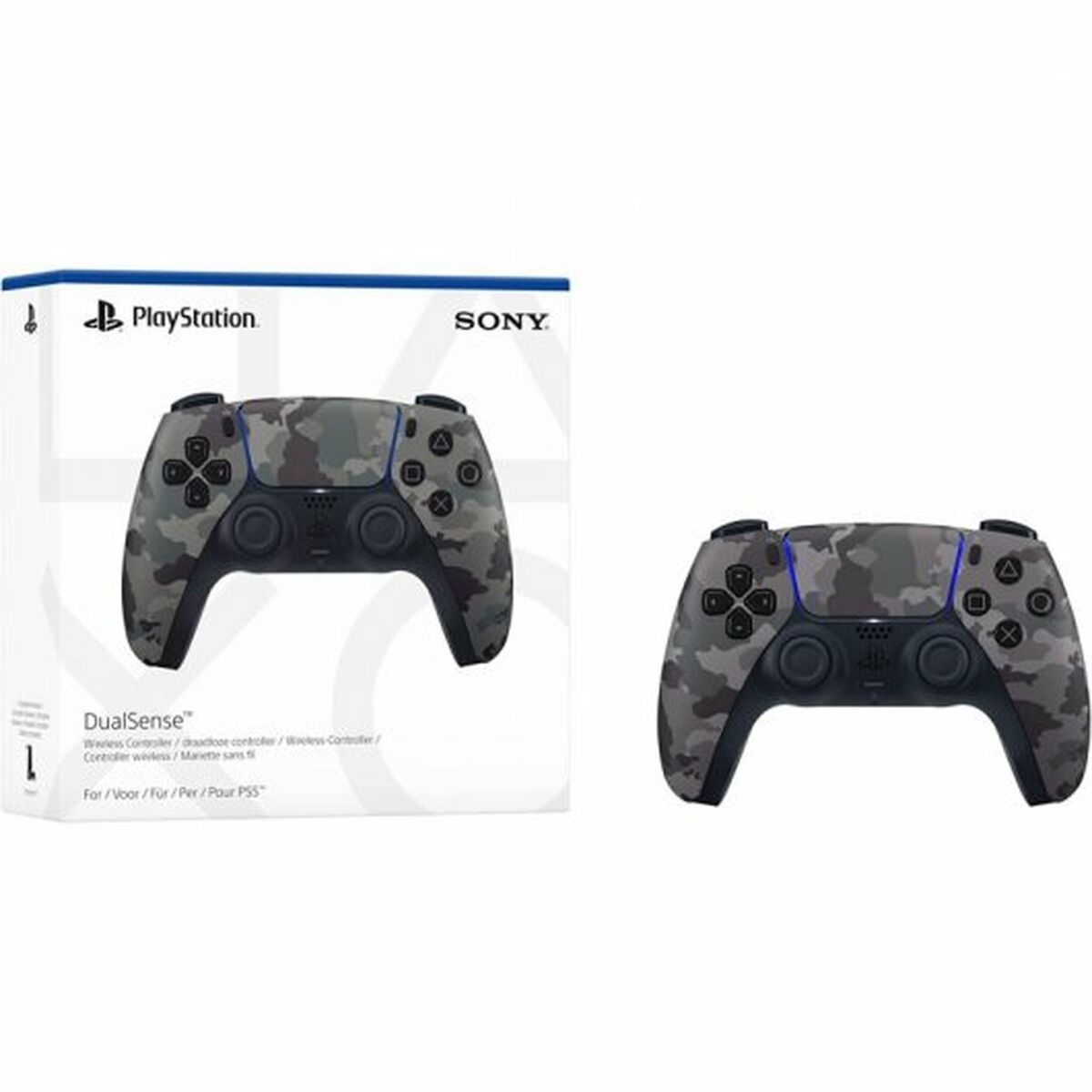 Controller per PS5 DualSense Sony CAMO V2 Grigio 6 S91109574_4