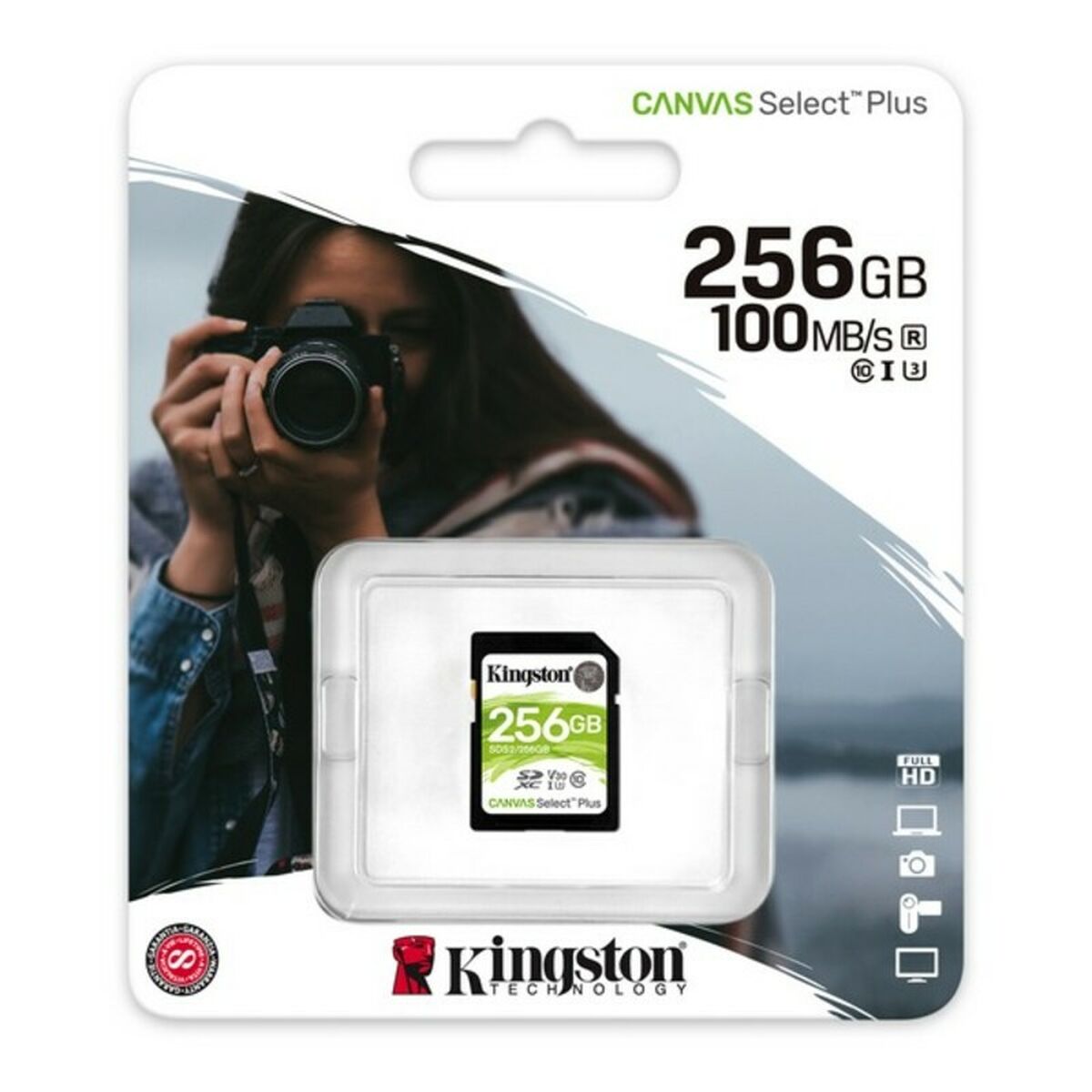 Scheda Di Memoria SD Kingston Canvas Select Plus Nero 256 GB 3 S7759375_1