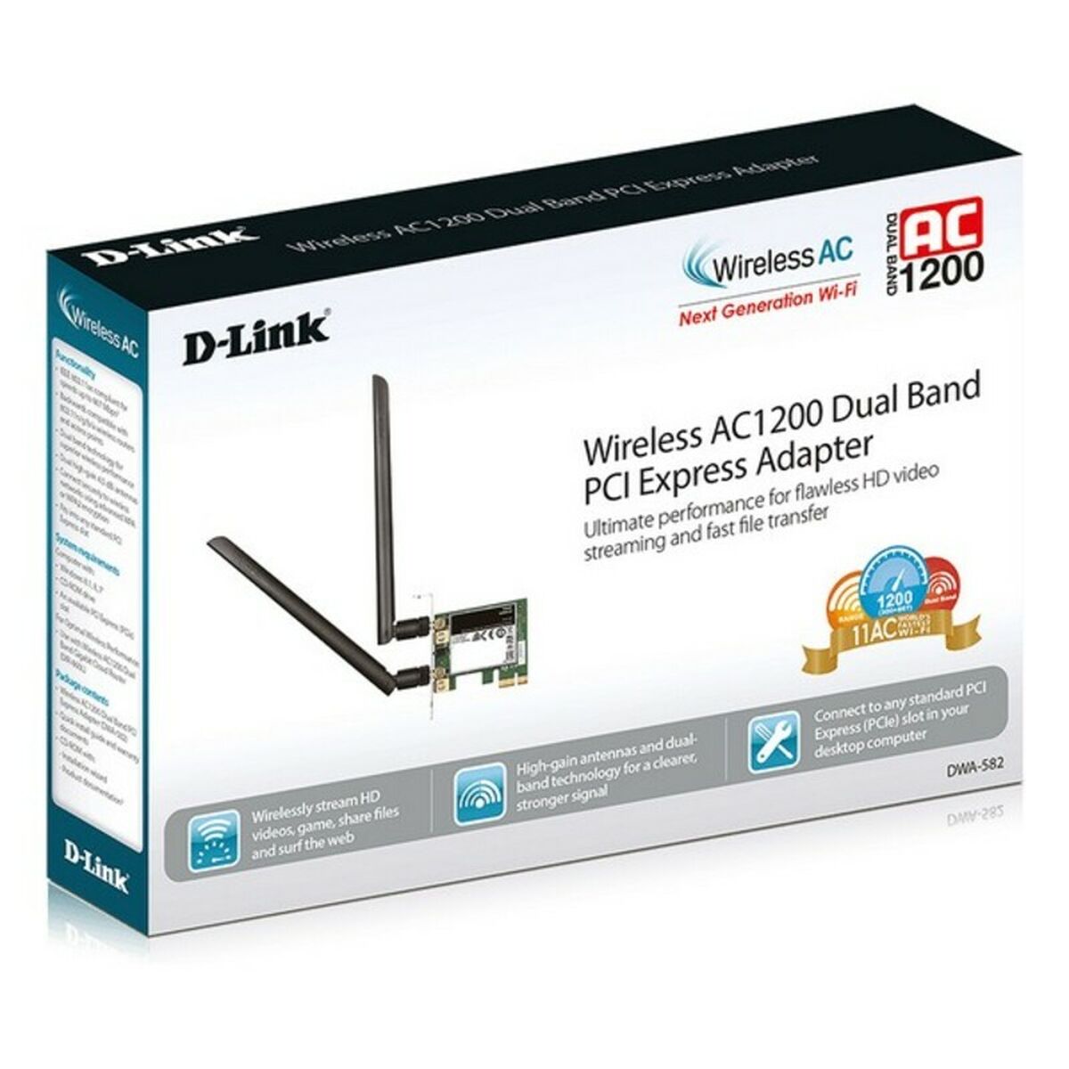 Scheda di Rete Wi-Fi D-Link DWA-582 5 GHz 867 Mbps LED 7 S7739098_5