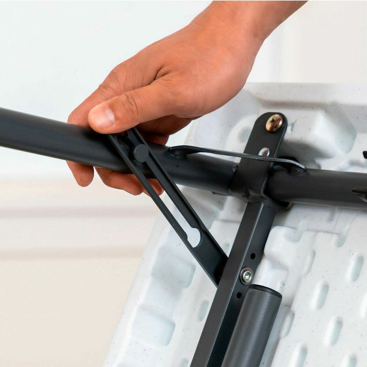 Tavolo Pieghevole Lifetime Bianco Quadrato Acciaio Plastica 94 x 94 x 74 cm 7 S2433539_5