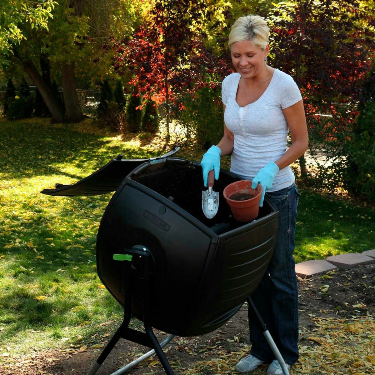 Secchio per compostaggio Lifetime Rotazione 189 L 75 x 81 x 113 cm 5 S2433548_3