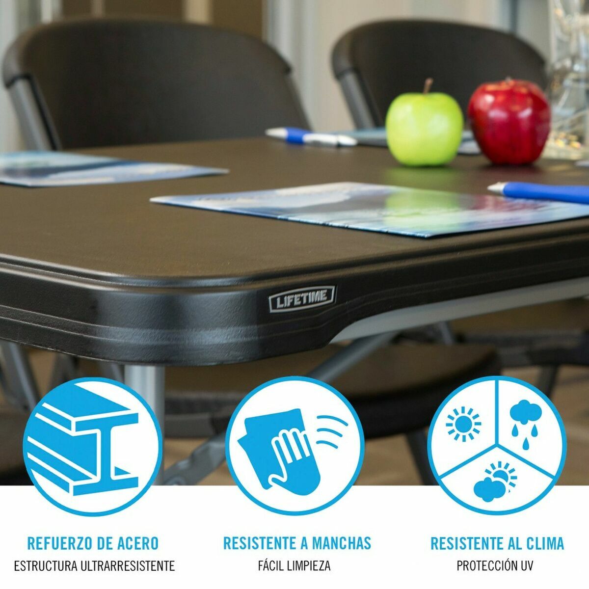 Tavolo Pieghevole Lifetime 182 x 73,5 x 76 cm 6 persone Rettangolare Acciaio Plastica 3 S2433787_1