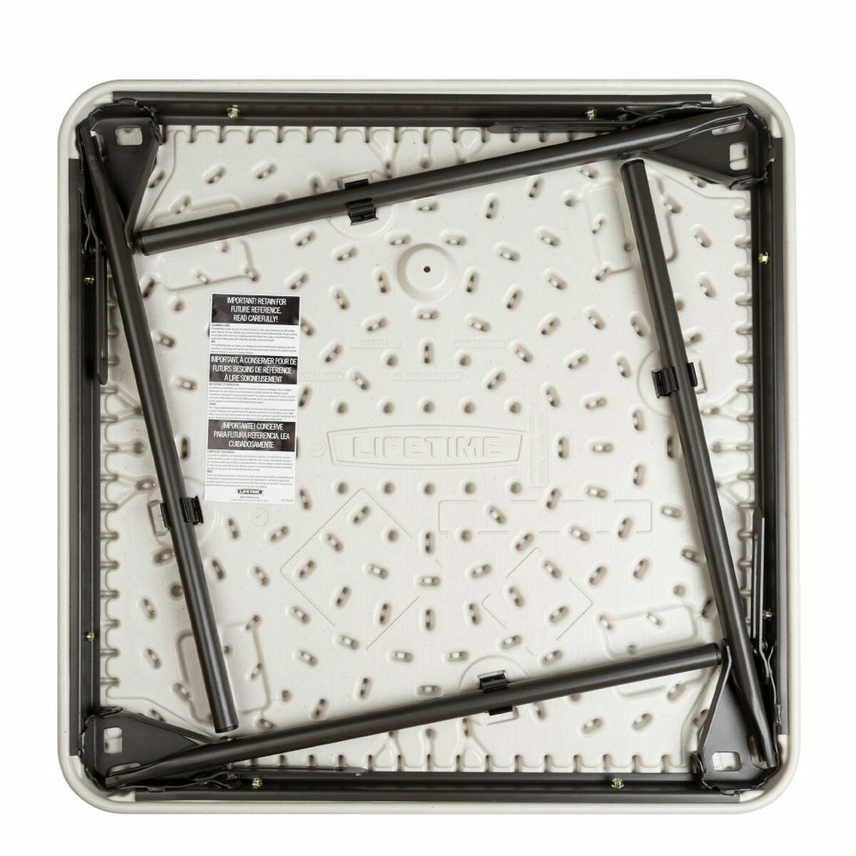 Tavolo per Bambini Lifetime Pieghevole Bianco Acciaio Plastica 61 x 61 x 53,5 cm 3 S2433546_1